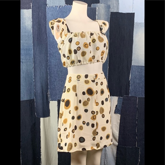 Exclusive Design Reworked Matching Top & Skirt Sz L Super Cute Summer Outfit. - Picture 1 of 8